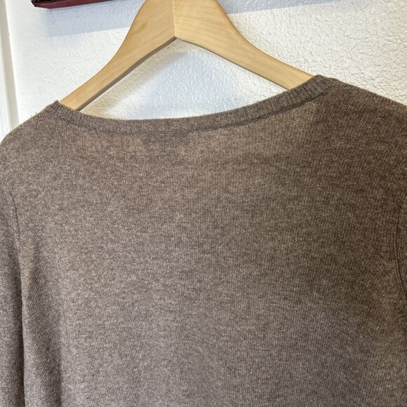 Joie Soft Cashmere Wool Blend Womens Brown Sz Small Tunic Knit Sweater Oversize - Picture 7 of 16